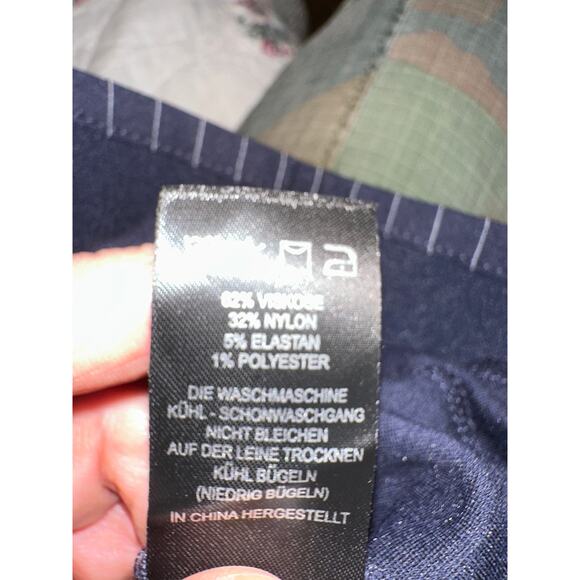 NWT RACHEL ZOE HI WAIST STRAIGHT LEG NAVY PINSTRIPE PANTS TROUSERS 4 - Picture 6 of 9